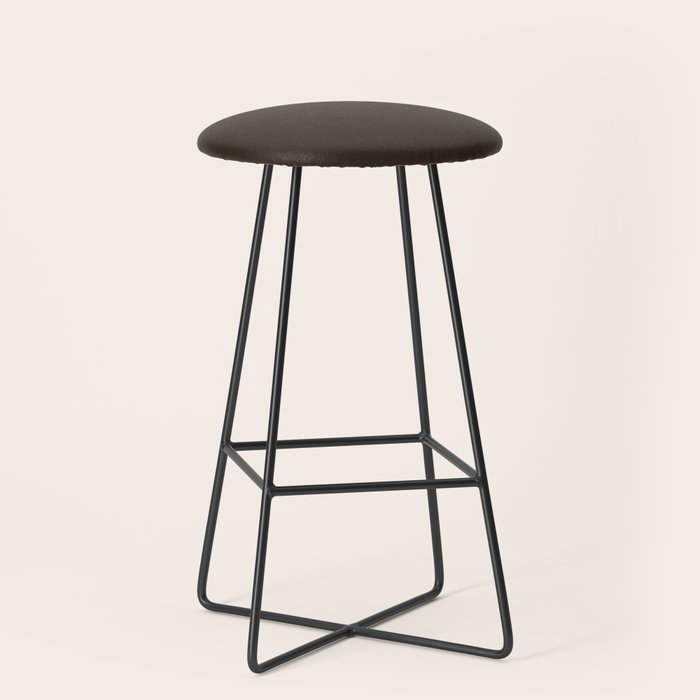 Mocha Brown Solid Color Stool Gallery Image 1