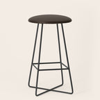 Mocha Brown Solid Color Stool Gallery Image 1