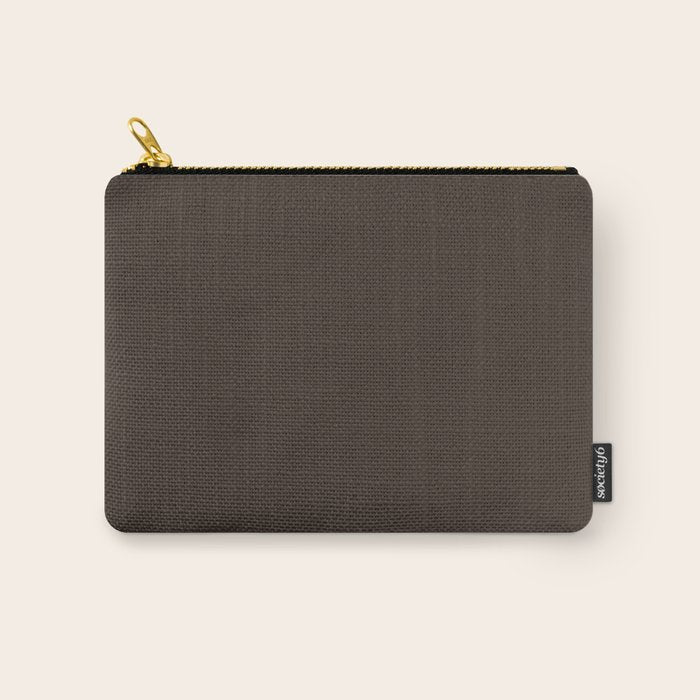 Mocha Brown Solid Color Carry All Pouch Gallery Image 1