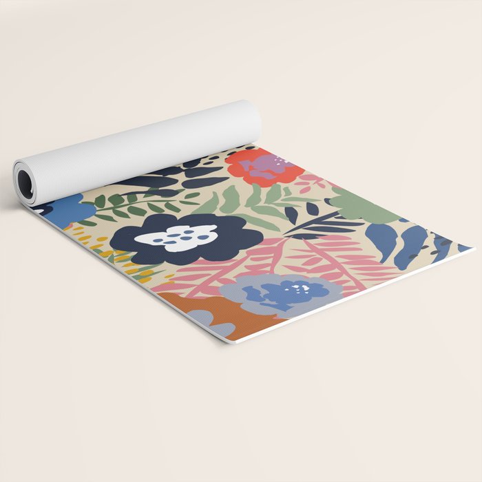 Maximalist floral shapes pattern Yoga Mat Gallery Image 2