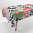 Maximalist floral shapes pattern Tablecloth Gallery Image 1
