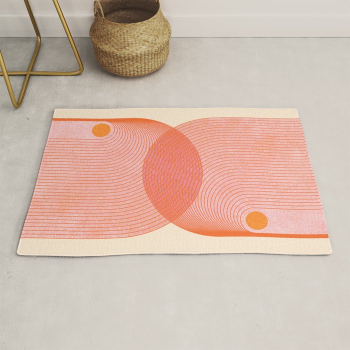 Abstraction_SUN_SUMMER_RED_HOT_SHINE_POP_ART_0322M Rug Gallery Image 1