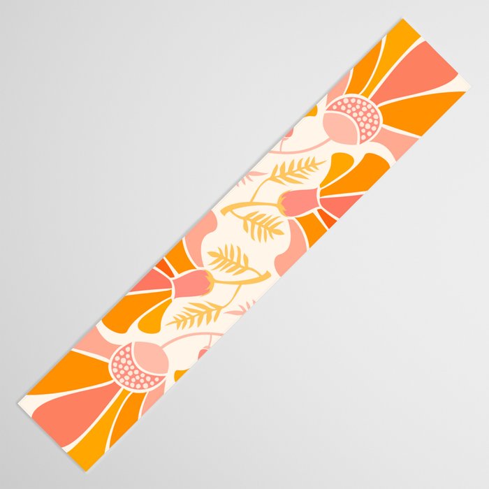 Sunny Flowers Floral Illustration Table Runner Gallery Image 3