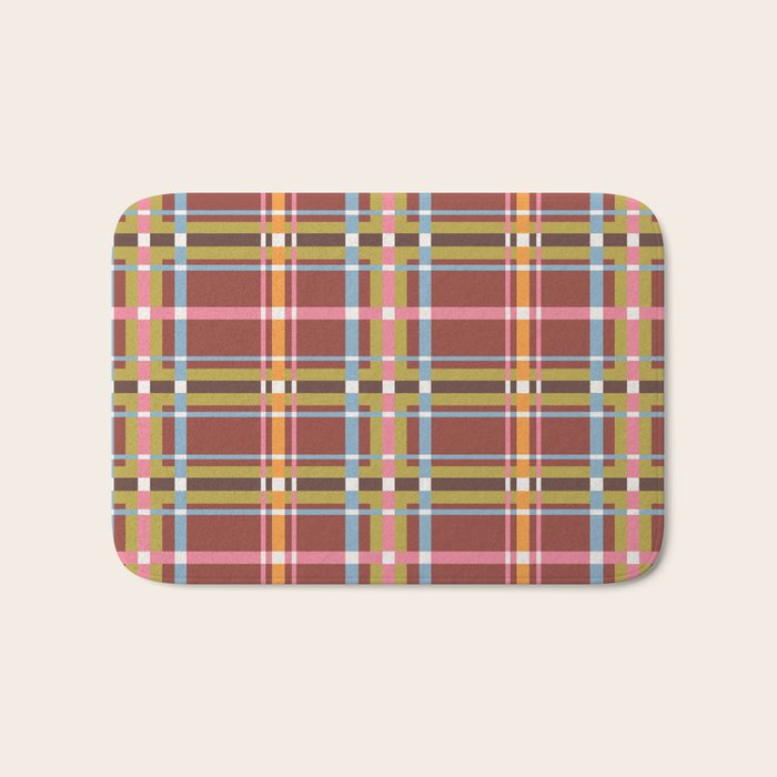 Autumn Tartan Charm Bath Mat Gallery Image 1