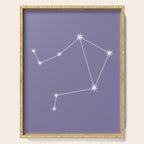 Libra Zodiac Star Constellation Line Art Lavender Purple Serving Tray Gallery Image 1