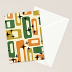 Retro Mid Century Modern Abstract Pattern 231 Autumn Stationery Card Gallery Image 2