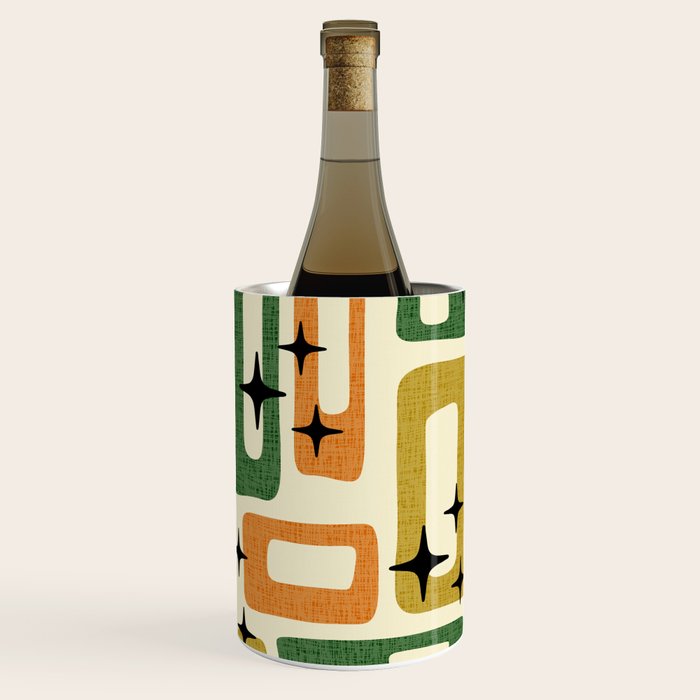 Retro Mid Century Modern Abstract Pattern 231 Autumn Wine Chiller Gallery Image 3