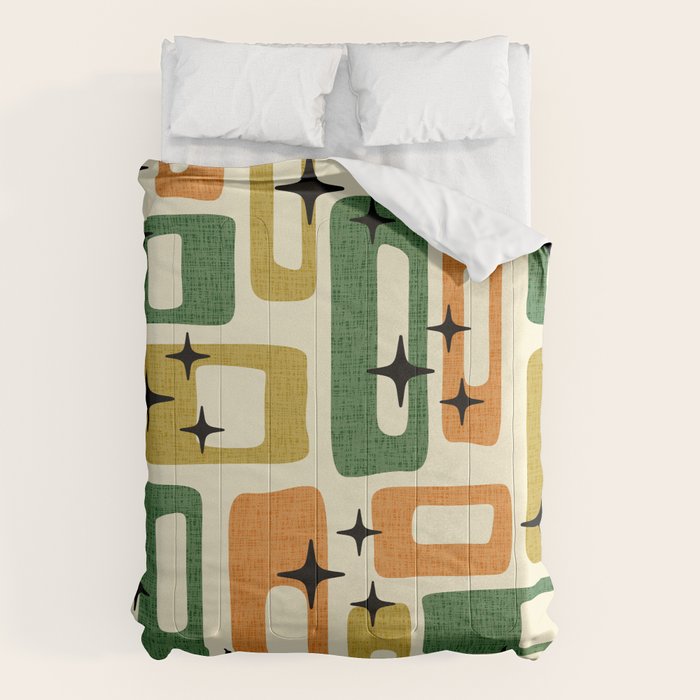 Retro Mid Century Modern Abstract Pattern 231 Autumn Comforter Gallery Image 1