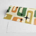 Retro Mid Century Modern Abstract Pattern 231 Autumn Wrapping Paper Gallery Image 2