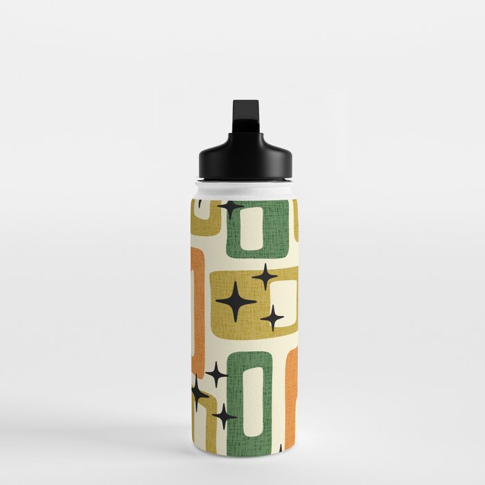 Retro Mid Century Modern Abstract Pattern 231 Autumn Water Bottle Gallery Image 3