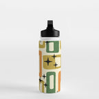 Retro Mid Century Modern Abstract Pattern 231 Autumn Water Bottle Gallery Image 3