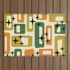 Retro Mid Century Modern Abstract Pattern 231 Autumn Outdoor Rug Gallery Image 1