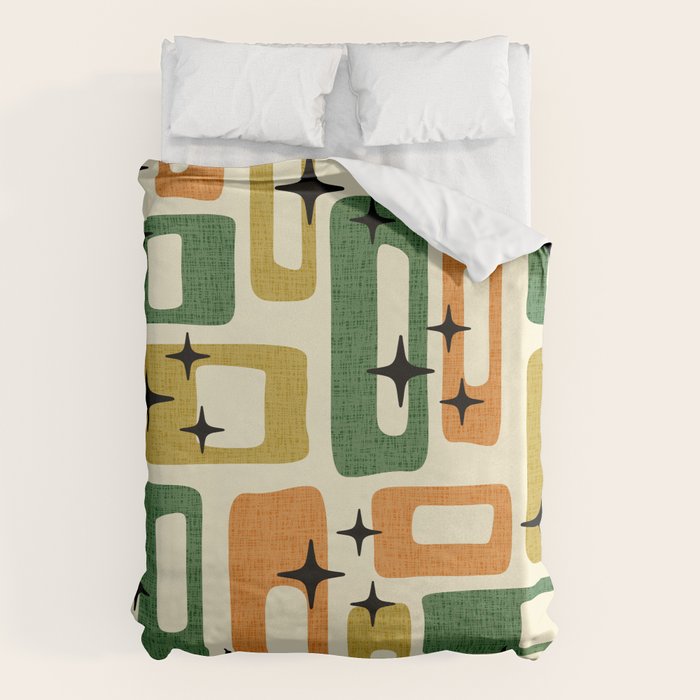 Retro Mid Century Modern Abstract Pattern 231 Autumn Duvet Cover Gallery Image 6