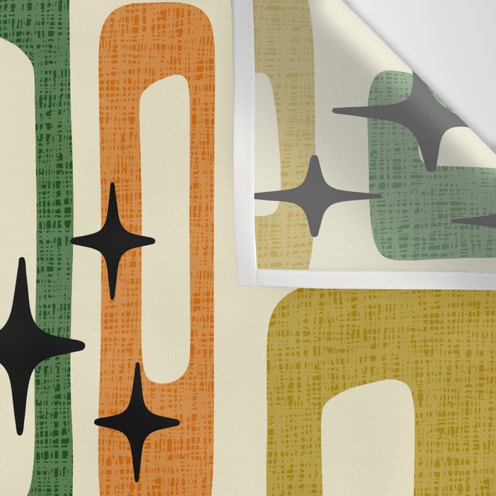 Retro Mid Century Modern Abstract Pattern 231 Autumn Wall Tapestry Gallery Image 3