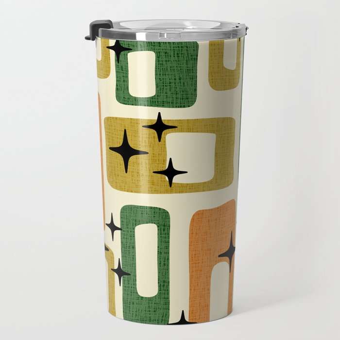Retro Mid Century Modern Abstract Pattern 231 Autumn Travel Mug Gallery Image 3