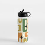 Retro Mid Century Modern Abstract Pattern 231 Autumn Water Bottle Gallery Image 1