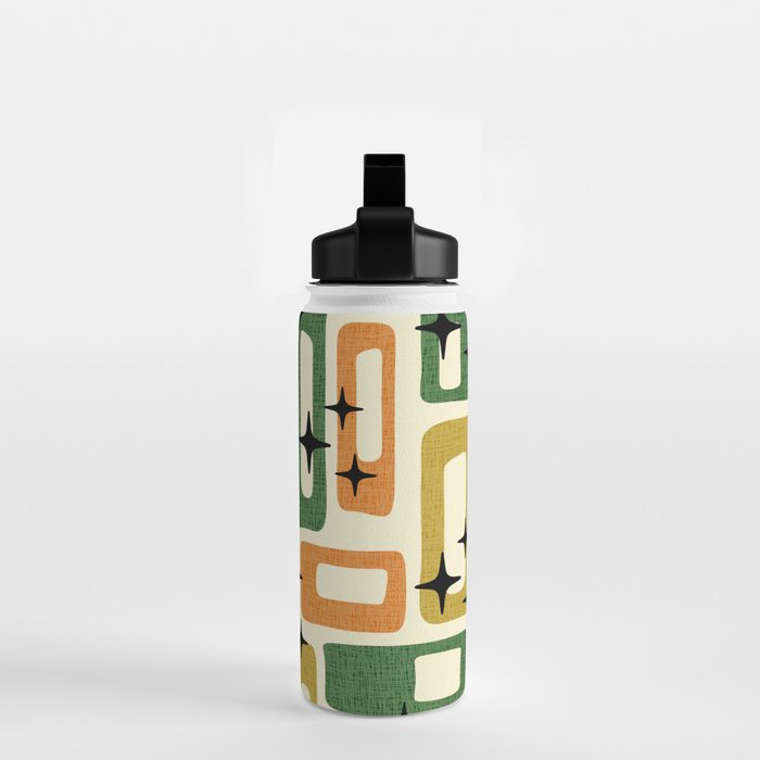 Retro Mid Century Modern Abstract Pattern 231 Autumn Water Bottle Gallery Image 2