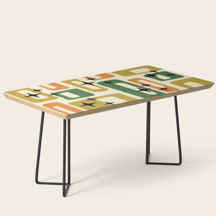 Retro Mid Century Modern Abstract Pattern 231 Autumn Coffee Table Gallery Image 1