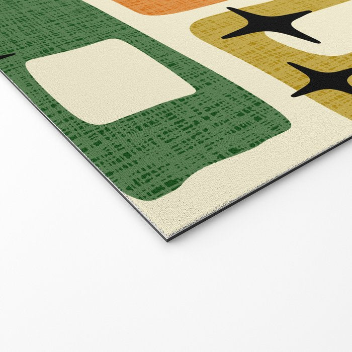 Retro Mid Century Modern Abstract Pattern 231 Autumn Welcome Mat Gallery Image 2