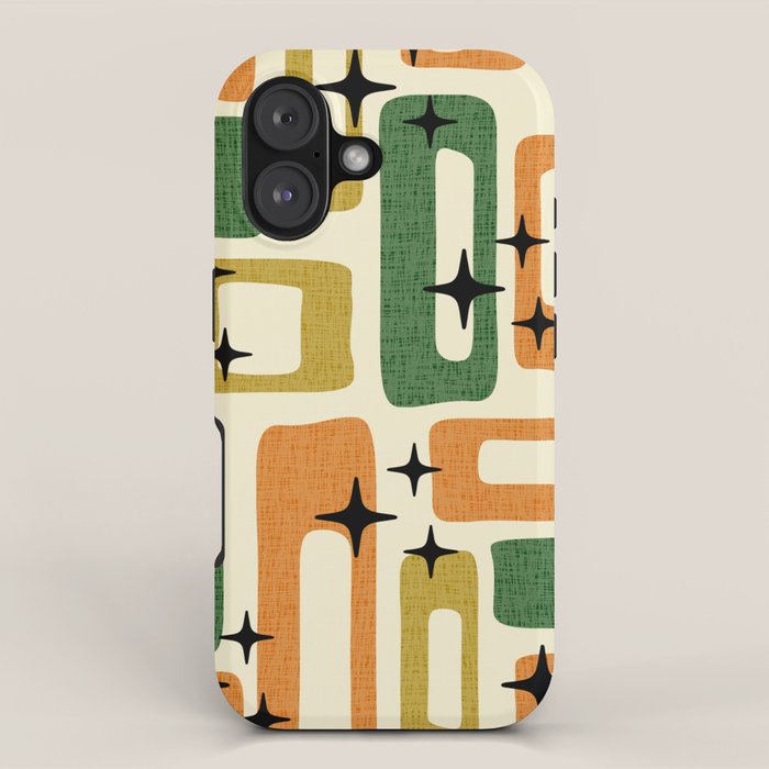 Retro Mid Century Modern Abstract Pattern 231 Autumn iPhone Case Gallery Image 1