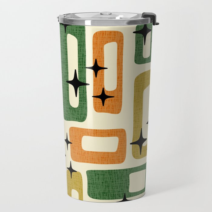 Retro Mid Century Modern Abstract Pattern 231 Autumn Travel Mug Gallery Image 2