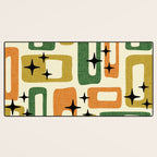 Retro Mid Century Modern Abstract Pattern 231 Autumn Desk Mat Gallery Image 3