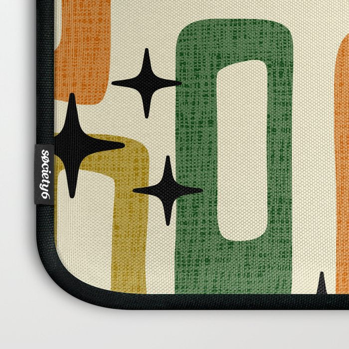 Retro Mid Century Modern Abstract Pattern 231 Autumn Laptop Sleeve Gallery Image 3