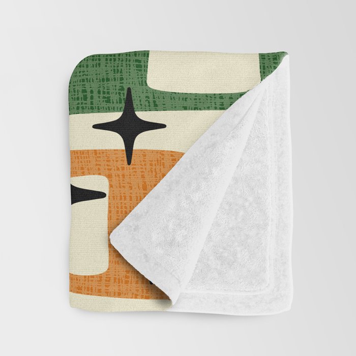 Retro Mid Century Modern Abstract Pattern 231 Autumn Throw Blanket Gallery Image 3