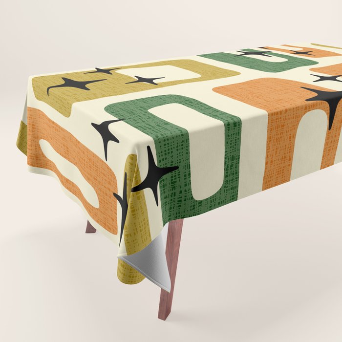 Retro Mid Century Modern Abstract Pattern 231 Autumn Tablecloth Gallery Image 1