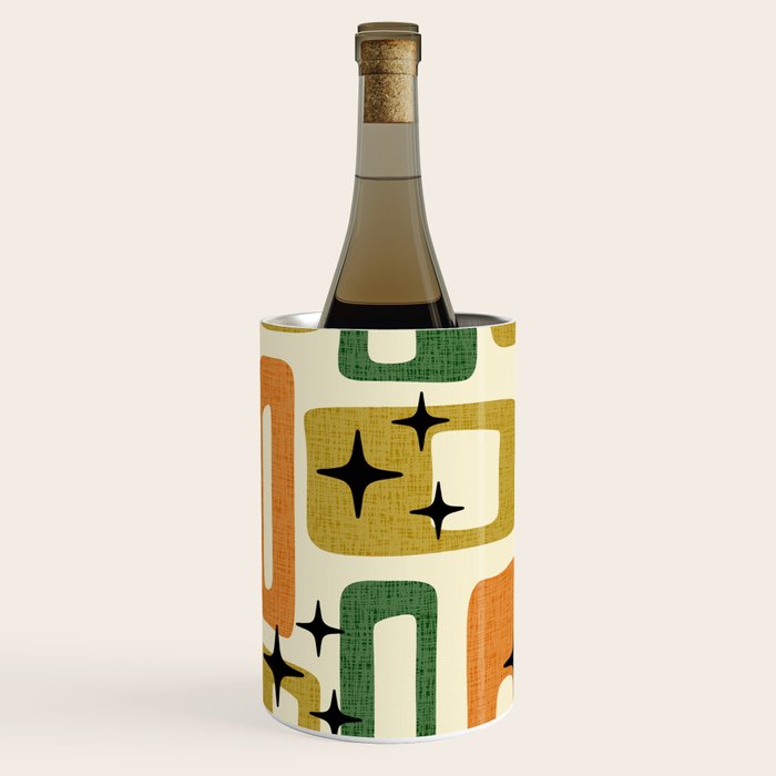 Retro Mid Century Modern Abstract Pattern 231 Autumn Wine Chiller Gallery Image 2