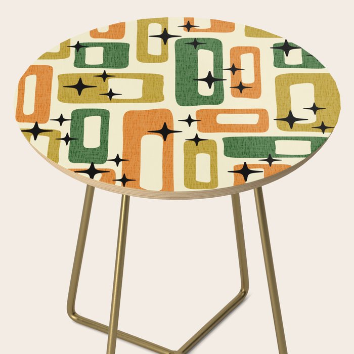 Retro Mid Century Modern Abstract Pattern 231 Autumn Side Table Gallery Image 2
