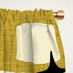 Retro Mid Century Modern Abstract Pattern 231 Autumn Window Curtain Gallery Image 2