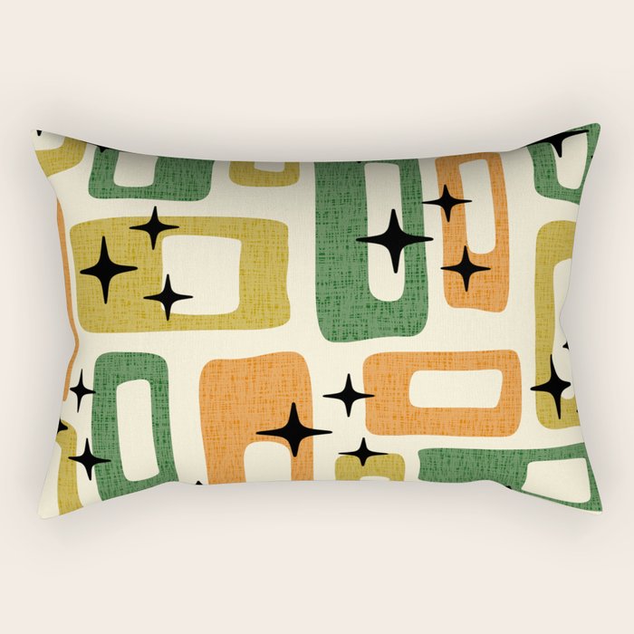 Retro Mid Century Modern Abstract Pattern 231 Autumn Rectangular Pillow Gallery Image 1