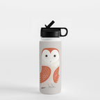 Barn Owl, Bird of United Kingdom Water Bottle Gallery Image 1