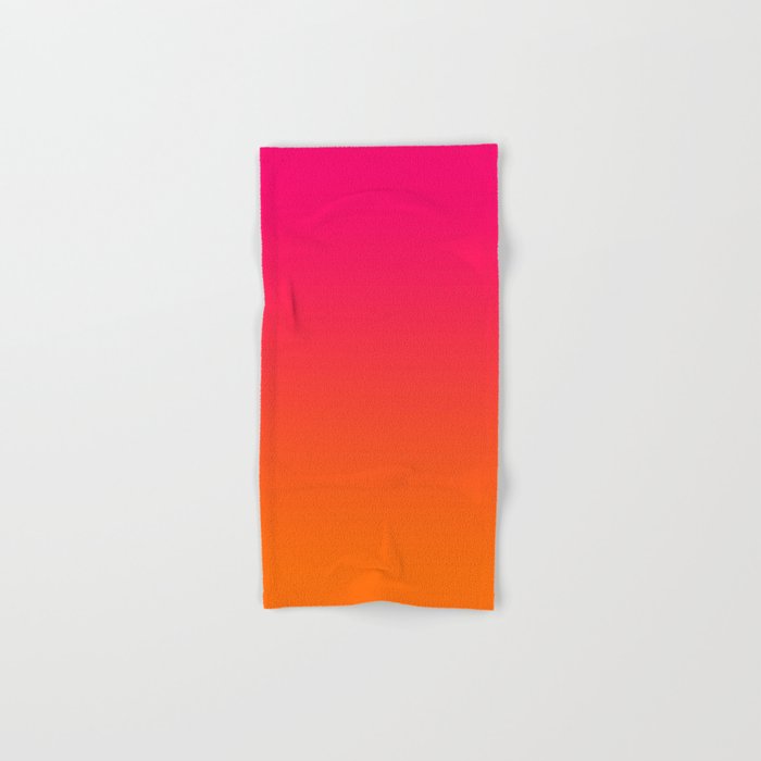 Bright Pink and Orange Ombre Bath Towel Gallery Image 1
