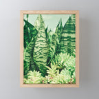 Succulents and Sansevieria houseplant botanical leaf photograph Mini Art Print Gallery Image 1