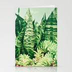 Succulents and Sansevieria houseplant botanical leaf photograph Stationery Card Gallery Image 2