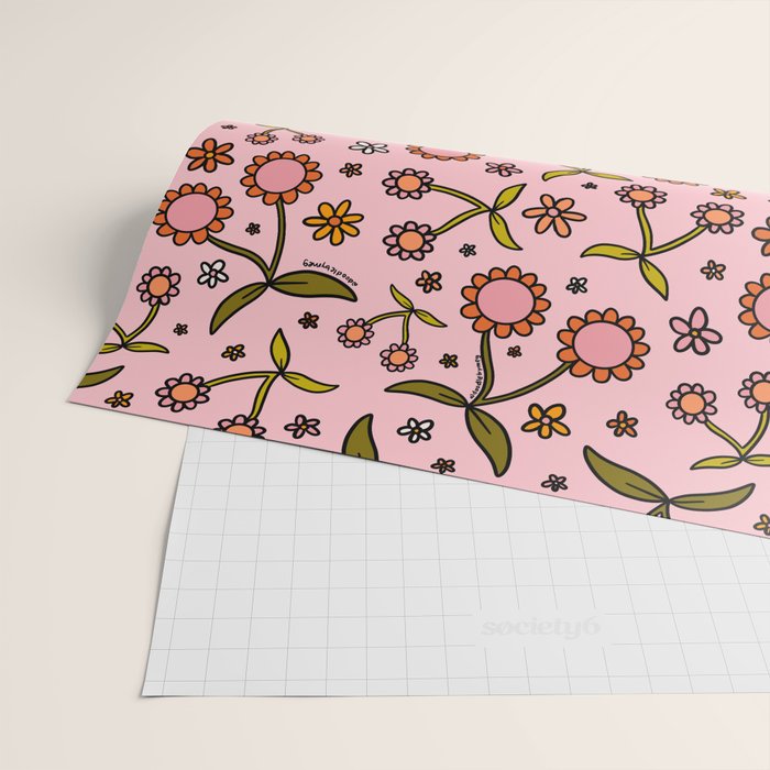 Cherry Flower Print Wrapping Paper Gallery Image 2