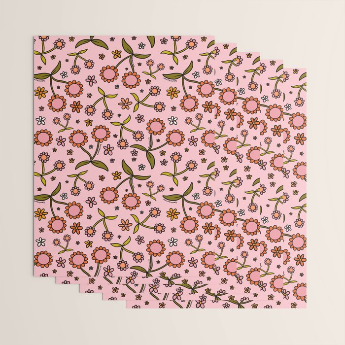 Cherry Flower Print Wrapping Paper Gallery Image 3
