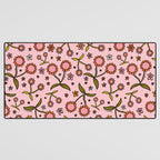 Cherry Flower Print Desk Mat Gallery Image 3
