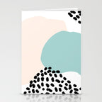Modern Minimalistic shapes- blue Stationery Card Gallery Image 2