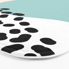 Modern Minimalistic shapes- blue Bath Mat Gallery Image 3