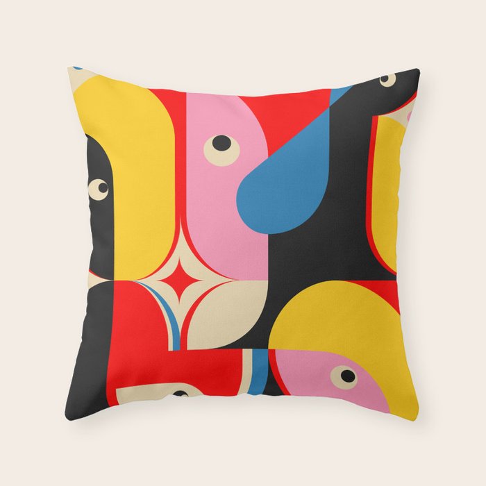 Happy Girls Throw Pillow Gallery Image 1