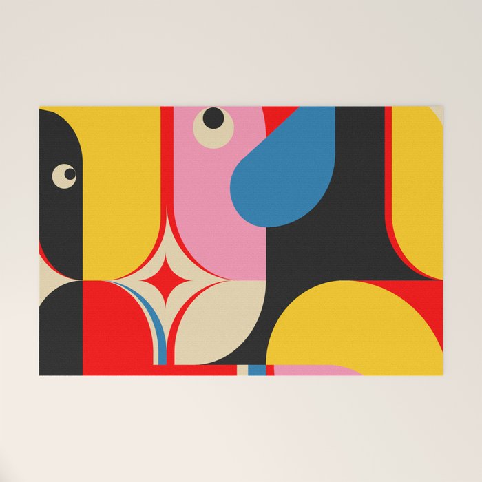 Happy Girls Welcome Mat Gallery Image 1