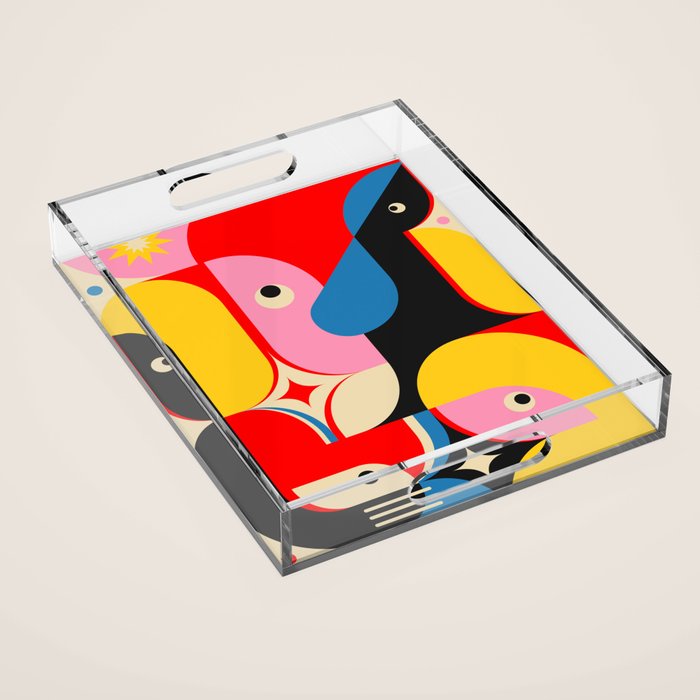 Happy Girls Acrylic Tray Gallery Image 1
