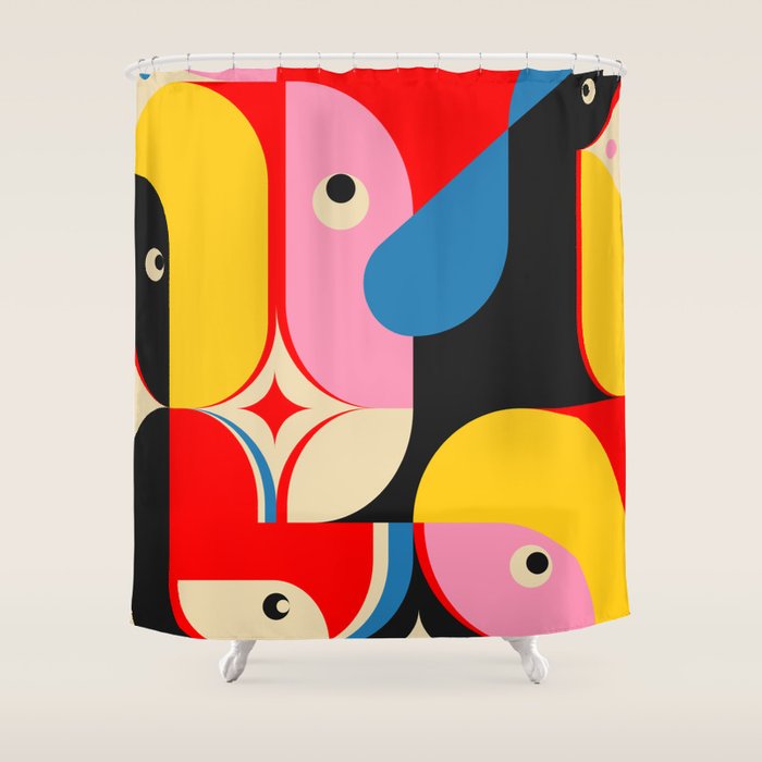 Happy Girls Shower Curtain Gallery Image 1
