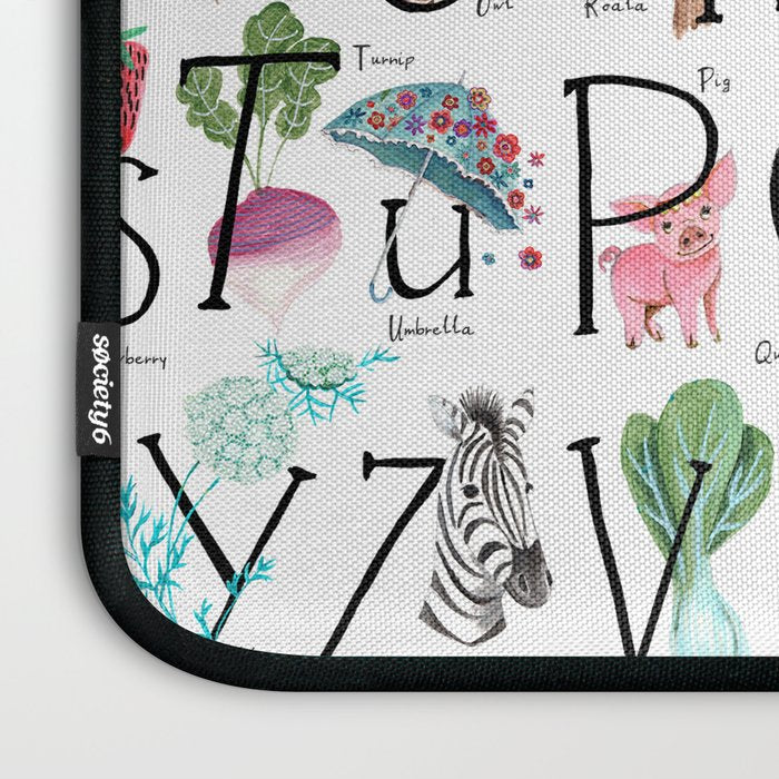 Animal kids ABC alphabet  Laptop Sleeve Gallery Image 3