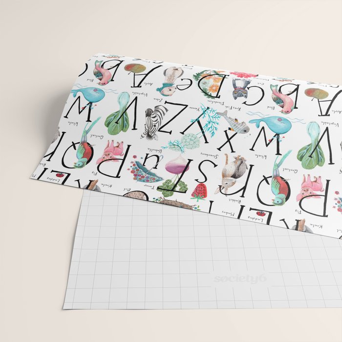 Animal kids ABC alphabet  Wrapping Paper Gallery Image 2