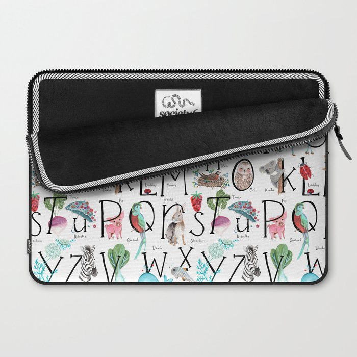 Animal kids ABC alphabet  Laptop Sleeve Gallery Image 2