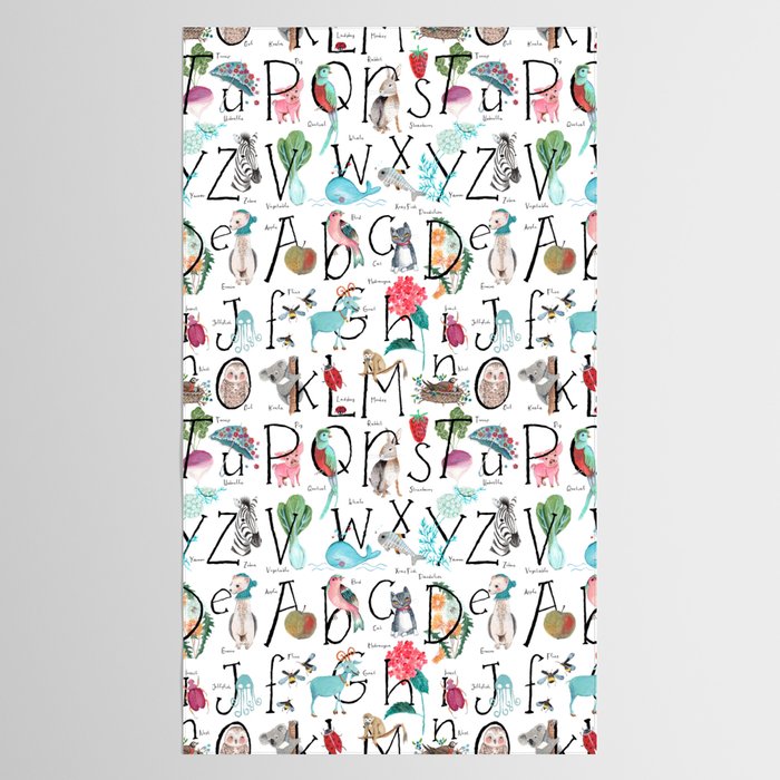 Animal kids ABC alphabet  Tablecloth Gallery Image 2